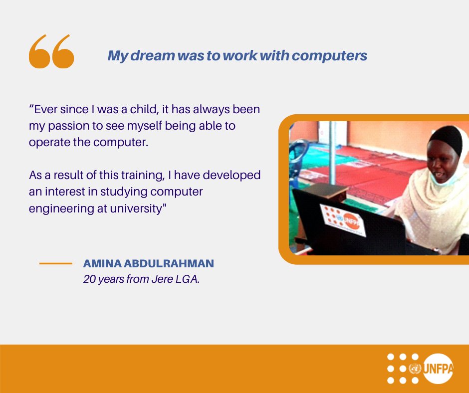 This month is #InternationalWomenDay "DigitALL: Innovation and technology for gender equality"

#DidYouKnow UNFPA, in collaboration with top tech start-ups in Borno, leads the Borno youth Digital Summit that sensitizes 150 youths on existing and emerging opportunities in tech.