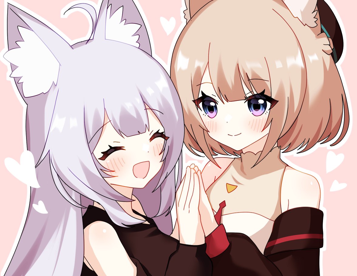 hinoe_mon's tweet photo. 注文番号:34513147
「京狐さんとウルフェリアちゃんが姉妹になった本」
「「With you」京狐さんとウルフェリアちゃんが姉妹になった本2」
頼れるお姉さんの京狐さんと純粋で可愛いウルフェリアちゃんの二人が全編通してとにかく尊い…!!最高です🥰🙏✨
#CVうさぎのしっぽ #ComV #ComicVket https://t.co/pe9S5kfXQb