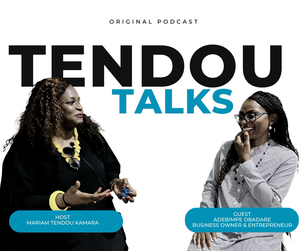 "Nigeria is my roots, but Africa is my home..."

Listen to Bimpe talk about feeling right at home as an entrepreneur in the heart of Senegal

👉🏽 bio.link/tendoutalks

#OutOfTheComfortZone
#TendouTalks

@IbukunJoyce_ <a href="/adebayomojisola/">Mojisola Adebayo</a> <a href="/cicileeah/">Ifeoluwa</a> <a href="/BTCrown/">Anwo-Ade Babatunde T</a> <a href="/sholawa/">That Brazilian Omo Eko</a> <a href="/toyinajayidoc/">Toyin Ajayi</a>