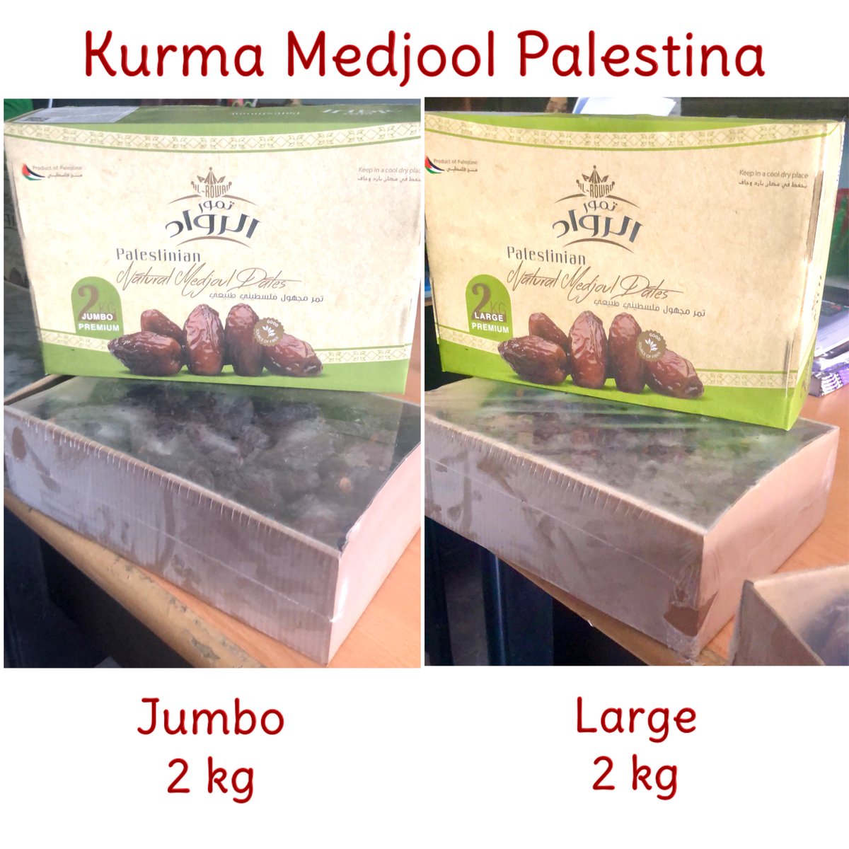 Ramadan segera datang! Amankan stok kurma mu

Tersedia:
- Ajwa Grade1
- Date Crown Lulu
- Sukari
- Medjoul Palestina

Whatsapp: 081230115736 wa.me/6281230115736

📍: Jatibening, Pondok Gede, Bekasi Barat (bisa COD)

buka puasa bulan ramadhan korma dc sukkari medjool palestine