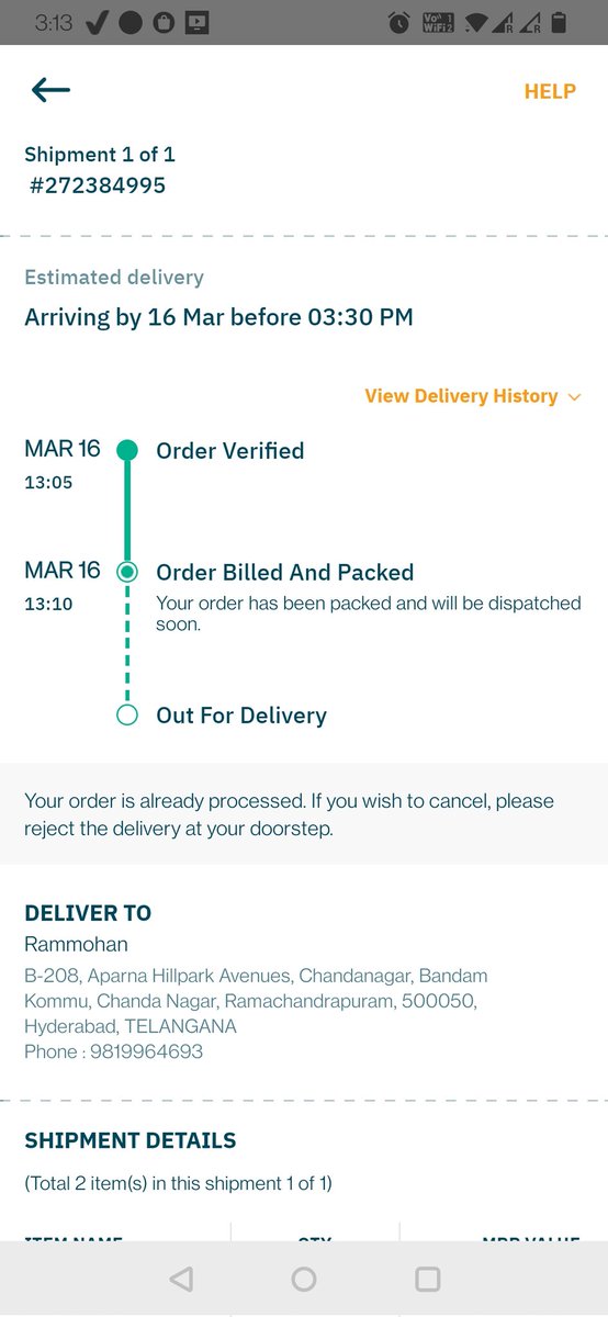 rmmohan's tweet photo. @HospitalsApollo I ordrd medicines at 1.30 pm but they hav not been delivered on time. Ths is the second time in less than 10 days that this has happnd to me. If ths is how inefficient yr servce is, please rtrn me the subscription amnt and I will never subscribe to Apollo again. https://t.co/GYa6WhV8b3