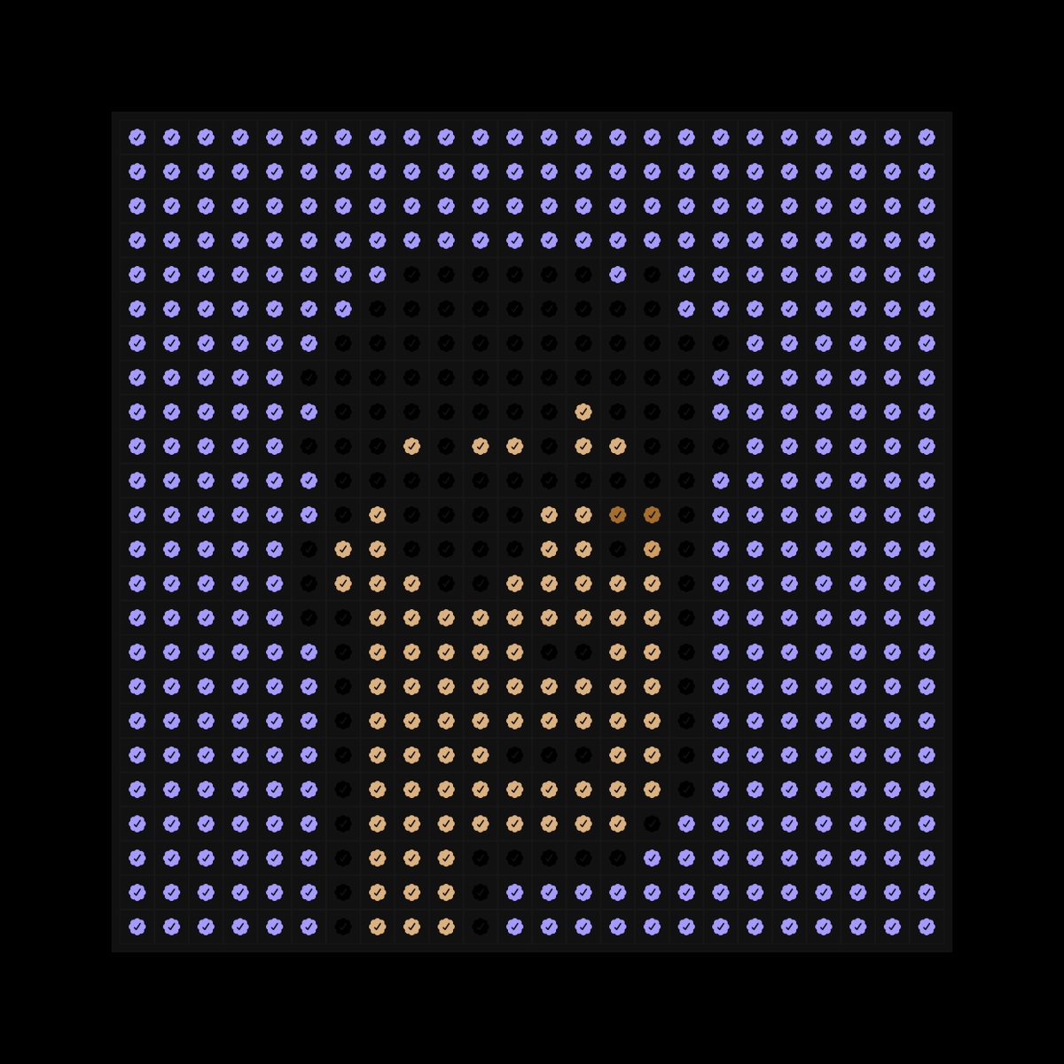 PunkChecksNFT's tweet photo. One more mint for the V1s! @nivore_eth can't get enough and we totally understand it 😍

🟪 24 - 22 🟦 https://t.co/xftuGtO7Oi