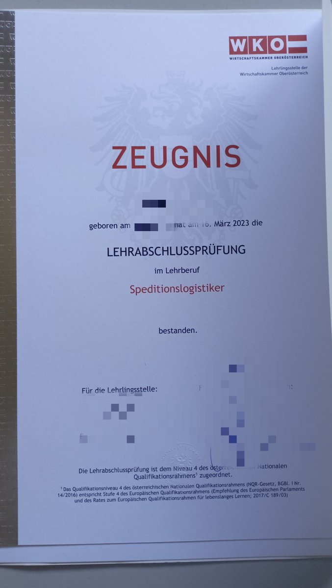 I did it again 🎉 Nächste abgeschlossene Ausbildung eingesackt 🥹