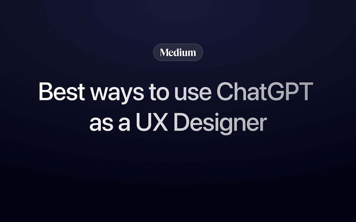 Check out our refreshed UX Planet article on the Best ways to use ChatGPT as a Designer 💡 

buff.ly/3YLUPFi 

#ai #chatgpt #ux #ui #design #product