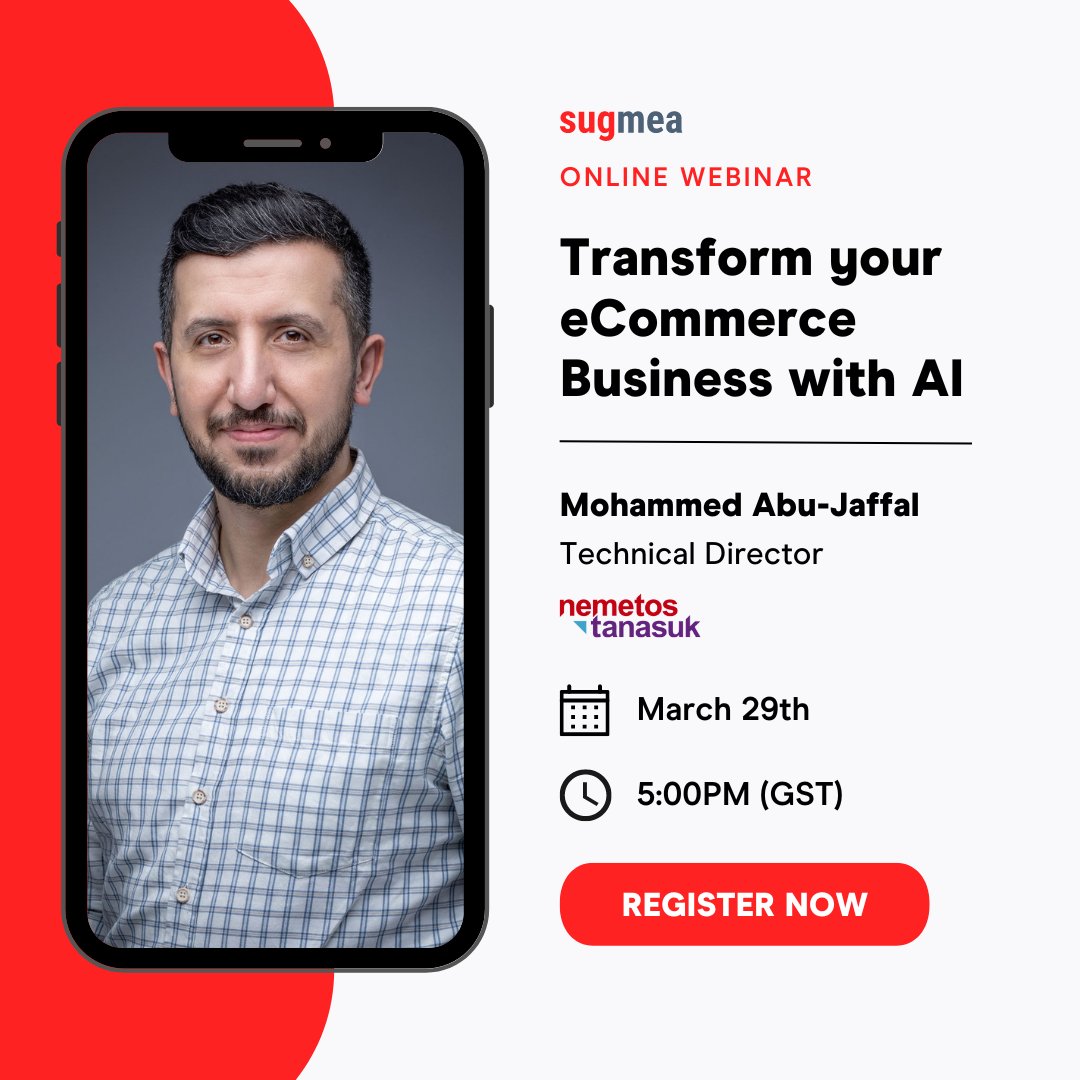 Speaker alert!🔊

Meet <a href="/jaffal/">Mohammad Abujaffal (AJ)</a>, Technical Director at Nemetos Tanasuk on the upcoming SUGMEA webinar! He will discuss how #AI and automation tools can help brands empower their eCommerce customer experiences using Sitecore Commerce platforms.

Register at bit.ly/3msduIK