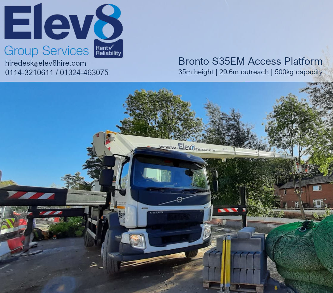 Elev8Access's tweet photo. Compact & mighty, the Bronto S35EM #poweredaccessplatform booming over a river to provide safe access for #treesurgery💪🌳
Perfect for providing safe work at height for #arboriculture, we have #accessplatforms that can work safely in all site conditions https://t.co/0bwgwtFKlY https://t.co/YJO7p9lHHe