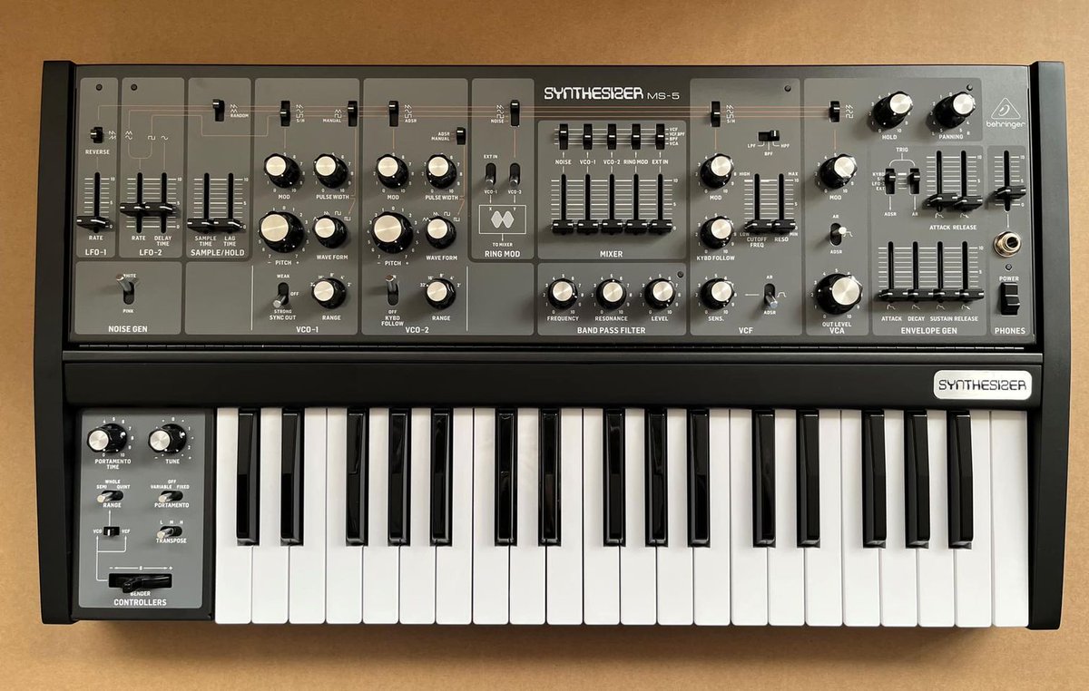 Behringer's tweet photo. MS-5 is coming. We’re super excited! This beautiful synth is now going to the beta testers for final review and then straight into manufacturing.
What do you think?
#WeHearYou #MusicTribe #synthesizer #synthesizers #drummachines #spaceFX #behringer #sh5 https://t.co/VEAHeTfPpq