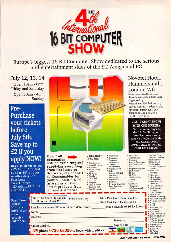 Retro70sChild's tweet photo. Early 90s 16bit Computer fairs London. #royalhorticulturalhalls #novotelhotelhammersmith 
.
.
#Retrogaming #Retrogames #16bit #16bitGaming #Atari #AtariST #Amiga #Amiga500 #ComputerFair #Retro70sChild #90s #nostalgia #retro #VintageComputer https://t.co/HHLAKcBjbB