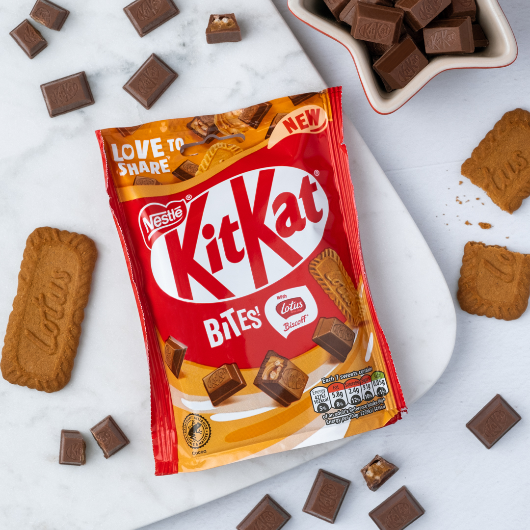 📣 KitKat Bites with our signature Lotus Biscoff spread! 🍫📣 Tesco! 📣 Out Now! 📣