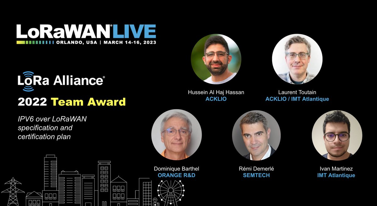 Congratulation to the IPv6 over LoRaWAN dream team!! ✨👏

We are proud to be part of the movement towards seamless IoT communication and grateful for the recognition of our efforts. Thank you to the <a href="/LoRaAlliance/">LoRa Alliance</a> for this honor!