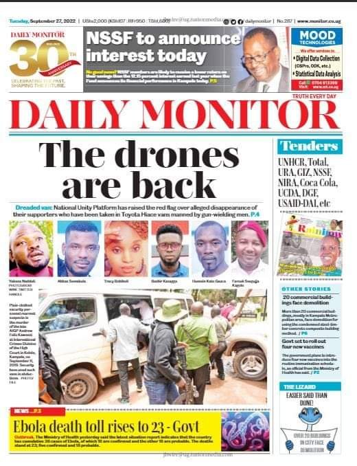 empya_ug's tweet photo. @GovUganda @AnitahAmong @Thomas_Tayebwa @HEBobiwine @MauriceMugisha @ubctvuganda @JKabuleta @realKatumbaJohn @mkainerugaba @FDCOfficial1 @kizzabesigye1 Museveni must be arrested for his crimes against humanity in Uganda. @US, @UN &amp; @UK enough is enough with your undemocratic response in 🇺🇬. 
@TotalEnergies 
#StopEACOP
#UgandaIsBleeding https://t.co/VcWg21nKXM