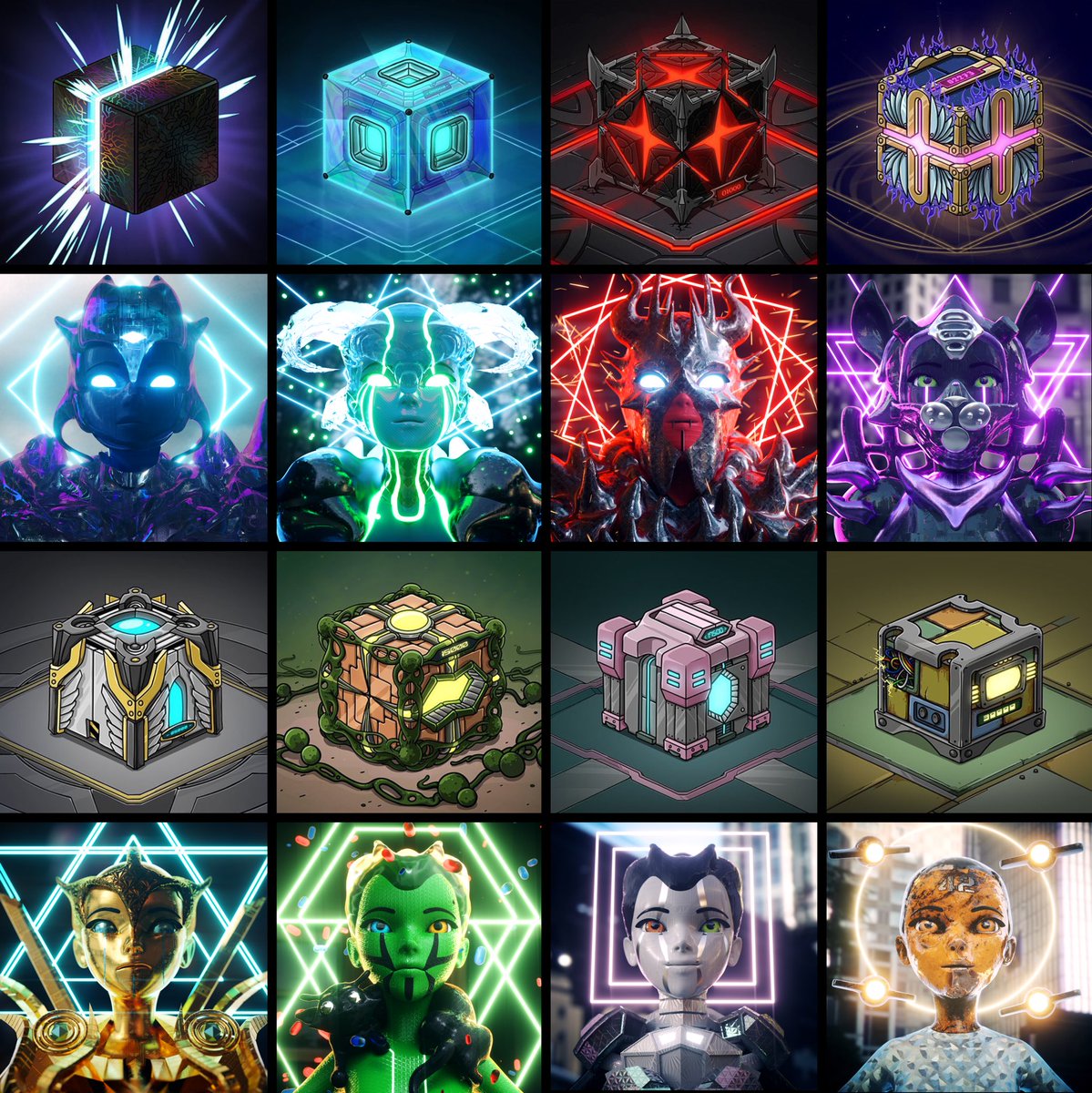 Can someone at <a href="/yugalabs/">Yuga Labs</a> / <a href="/BoredApeYC/">Bored Ape Yacht Club 🍌</a> can explain if their Art directors are fan of <a href="/metalegendsnft/">Meta Legends</a> ??

The rarity ranking, color code is THE SAME and in the exact same order.

<a href="/metalegendsnft/">Meta Legends</a> released in 2021! For apes I suggest you take a look if you like futuristic fantasy🔥