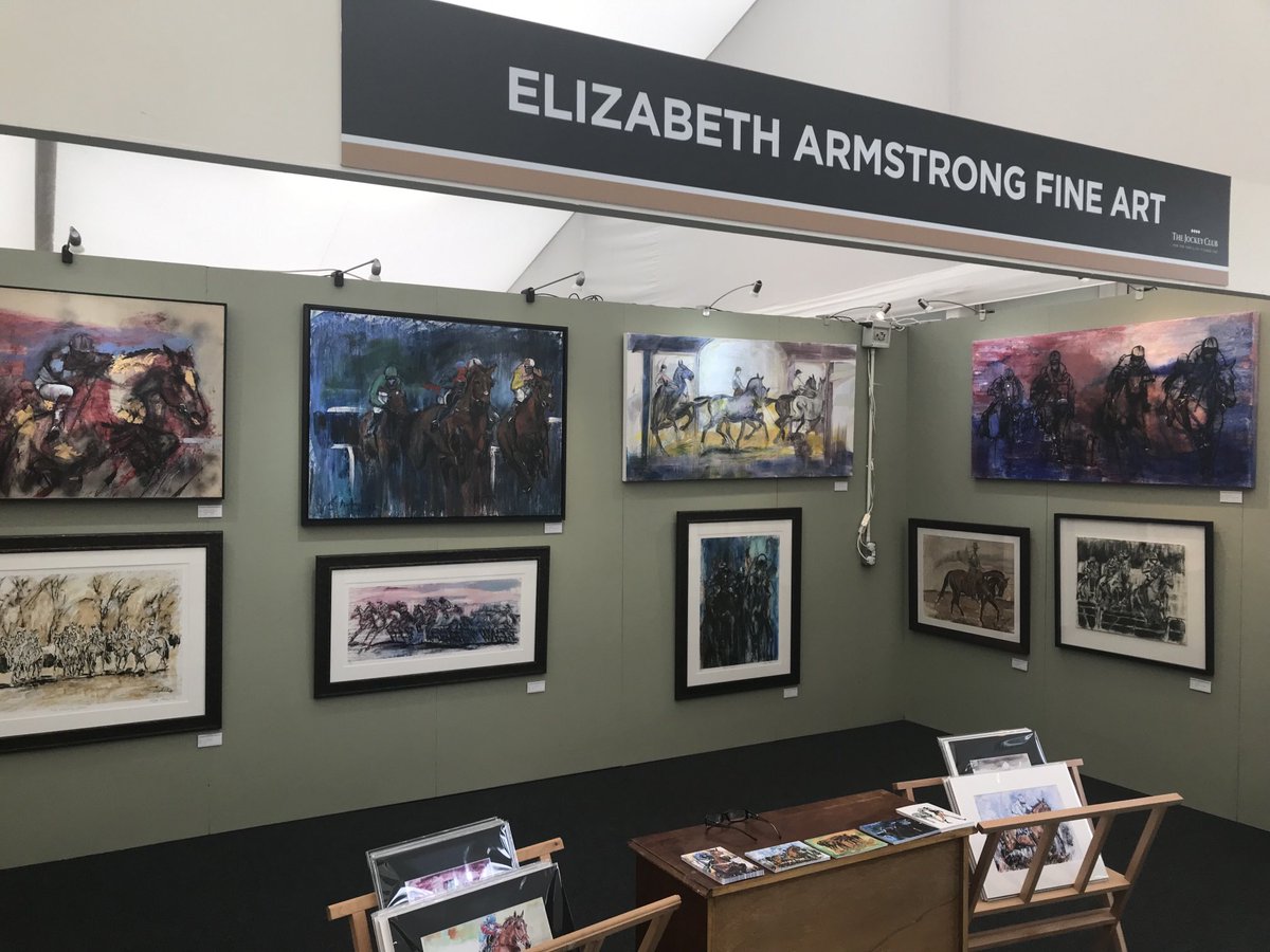 Great to be here on day 3 ⁦@CheltenhamRaces⁩ festival 2023 Come and view my latest art stand 48 in the shopping village #NationalHuntRacing ⁦@itvracing⁩ ⁦@RacingTV⁩ ⁦@nickluck⁩