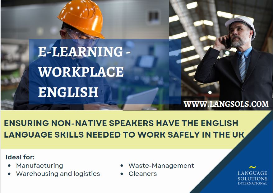 proflangsols's tweet photo. Upskill your workforce who need basic (but crucial) English skills to operate safely and effectively in their role! 
Find out more here: https://t.co/bLhc1G0Glp

#language #languageforindustry #workplaceenglish #safetyenglish #elearning #hse #hseprofessionals  #manufacturing https://t.co/s0qzBatBsd