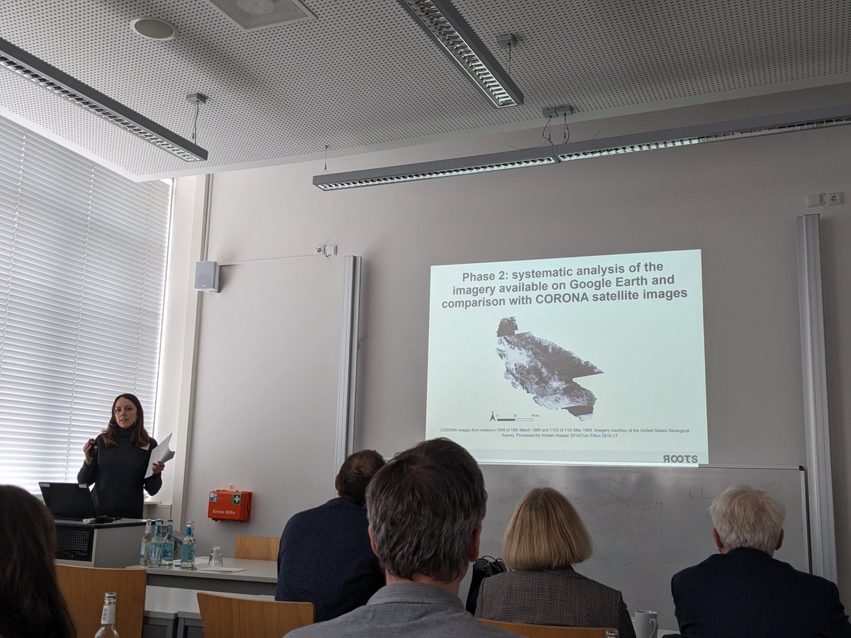 SteppeSistersNt's tweet image. Second day of S34 at #KielScales23 - Stefania Fiori presenting her work with @kris_hop and Elena Rova, mapping the kurgans of Alazani Valley!