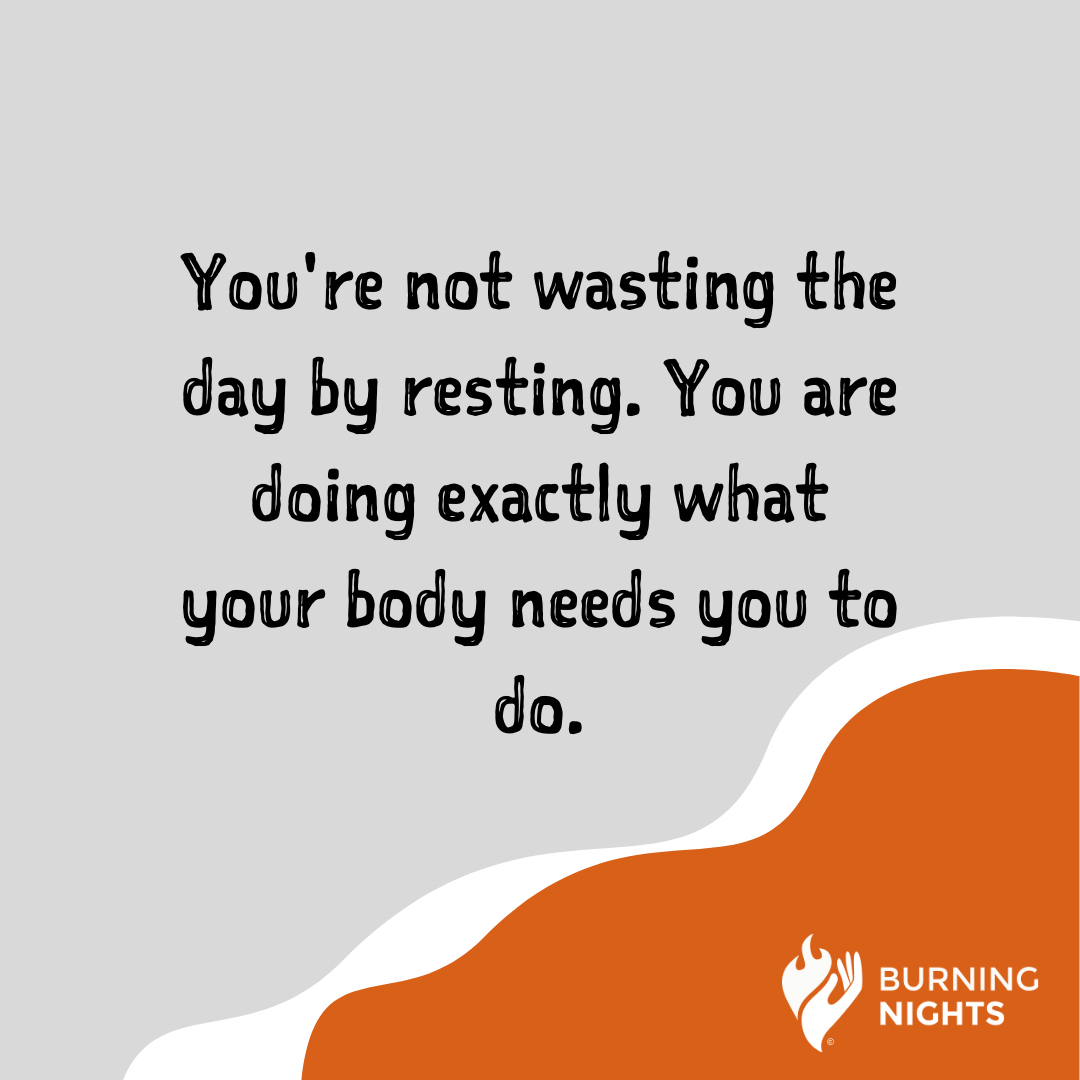 BNightsCRPS's tweet photo. Thought of the day
You're not wasting the day by resting. You are doing exactly what your body needs you to do. #CRPS #chronicpain #chronicillness https://t.co/UmenyI0hHd