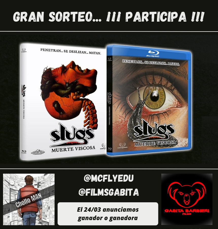 McFlyEdu's tweet photo. 🍀 NUEVO SORTEO 🍀

1 copia de Slugs: Muerte Viscosa en #Bluray por cortesía de @FilmsGabita

- Sigue a @McFlyEdu y @FilmsGabita
- Haz RT a este tuit
- Deja un comentario citando a alguien con quien verías la peli

👏 El 24 de Marzo anunciamos ganador/a

(Extra en Comentarios) ⬇️ https://t.co/bIAvcdl2Xw