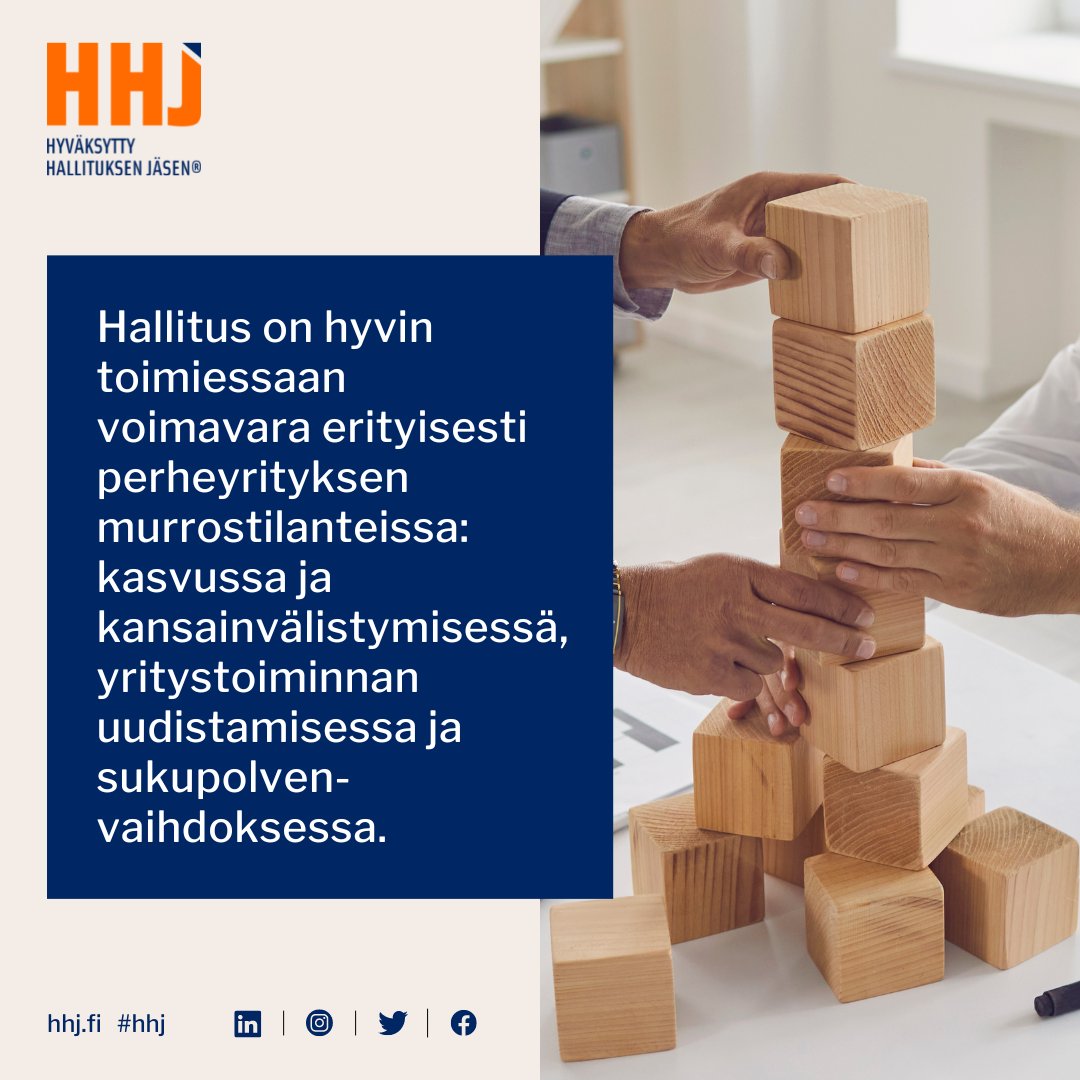 HHJ_fi's tweet photo. Perheyrityksille suunnattu HHJ-puheenjohtajakurssi järjestetään internaattitoteutuksena Tampereella 15.-16.6. Kurssin toteuttavat yhteistyössä Perheyritysten liitto ja HHJ. Lue lisää: https://t.co/2LhA7FVV84
#hhj #hhjpuheenjohtaja #pjkurssi #kauppakamarit #perheyritys #johtaminen https://t.co/bAP0lG0ioS