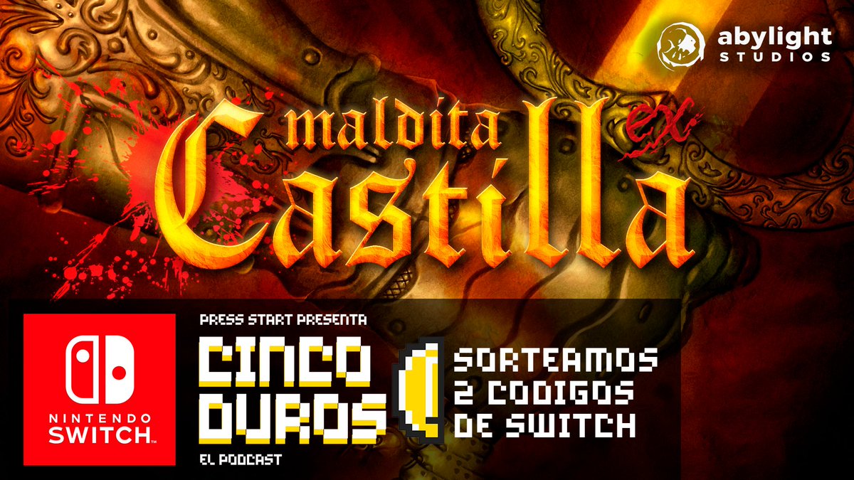 ikigaiplay's tweet photo. NUEVO SORTEO!! 📢 Dos codigos para @rNintendoSwitch  de MALDITA CASTILLA de @abylight LUJAZO 🔥 
¿Como participar?
1⃣RT
2⃣ Follow 
@abylight y @ikigaiplay 
 3⃣ Comenta con quien compartirias el premio y que te gusta más del podcast CINCO DUROS😉
@DeVuego @dev_es @Gryzor87 @_PDCV_ https://t.co/WGrcMRgc8S
