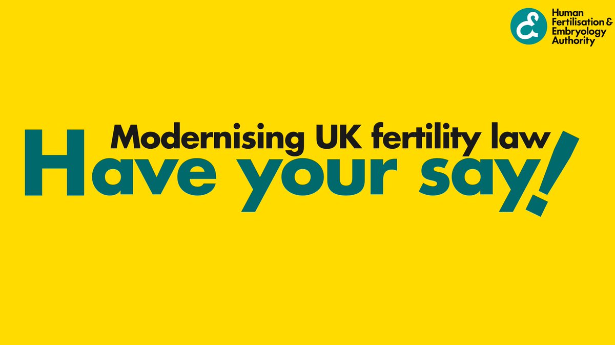 Help shape future fertility law! The survey looks at four areas where we think modernisation is most needed: ⚫ Patient safety and promoting good practice ⚫ Access to donor information, ⚫ Consent ⚫ Scientific developments 👉 bit.ly/3ZqOwIa #FertilityTreatment