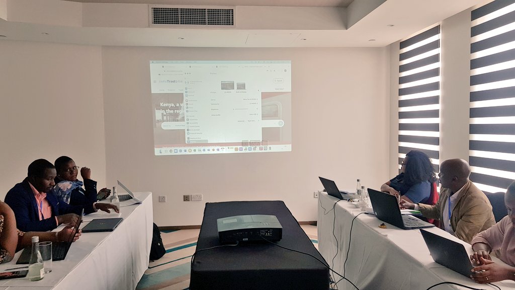 SagweOnX's tweet photo. #HappeningNow Walkthrough &amp; presentation of https://t.co/nHkokCD4M1; its features and access to international trade procedures for over 100 products at the #EAC National Coordination Committee (NCC) Meeting https://t.co/snFjYaMixz