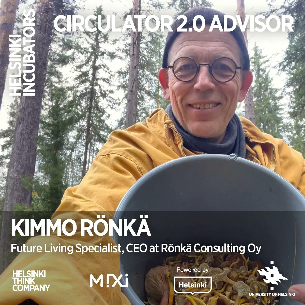 IncubatorsUH's tweet photo. 🌍Presenting another @helsinkiuni Circulator 2.0 advisor: future living specialist Kimmo Rönkä!
🌍For Kimmo, #circularity & #communality need to be at the core of planning our living environments.
🌍Come meet Kimmo by applying to the programme by 31 Mar!
https://t.co/C3CKMCKn3I https://t.co/lu4YyZxGVy