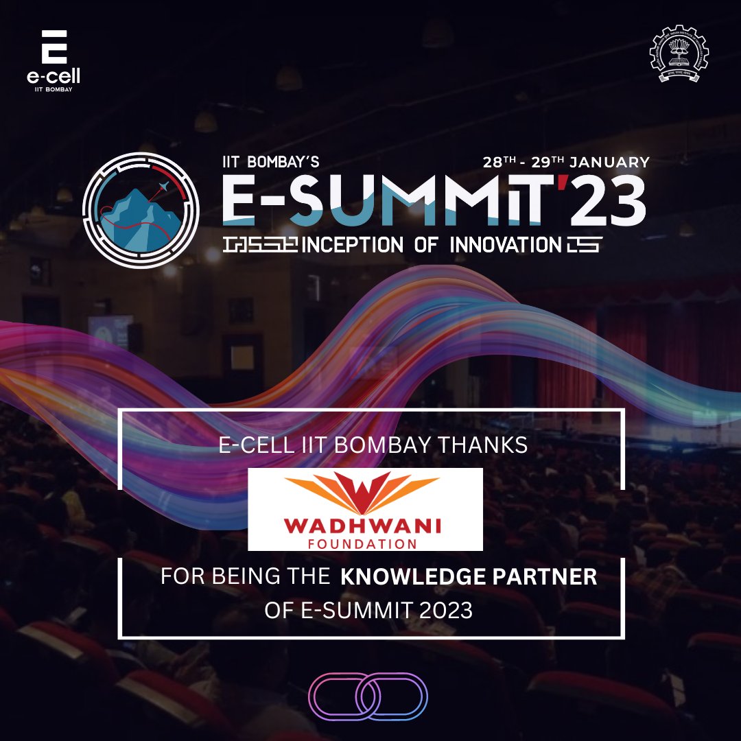 ecell_iitb's tweet photo. We are grateful to @WadhwaniF for supporting us in the E-Summit '23.
#summitdiaries #esummit https://t.co/j7F4fkoLQ1