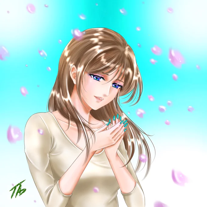 #絵かきさんと繋がりたい #イラスト  すっかり春模様ですね でもまだまだ朝晩の寒暖差があります。 皆様、体調に気を付けて お過ごし下さいね