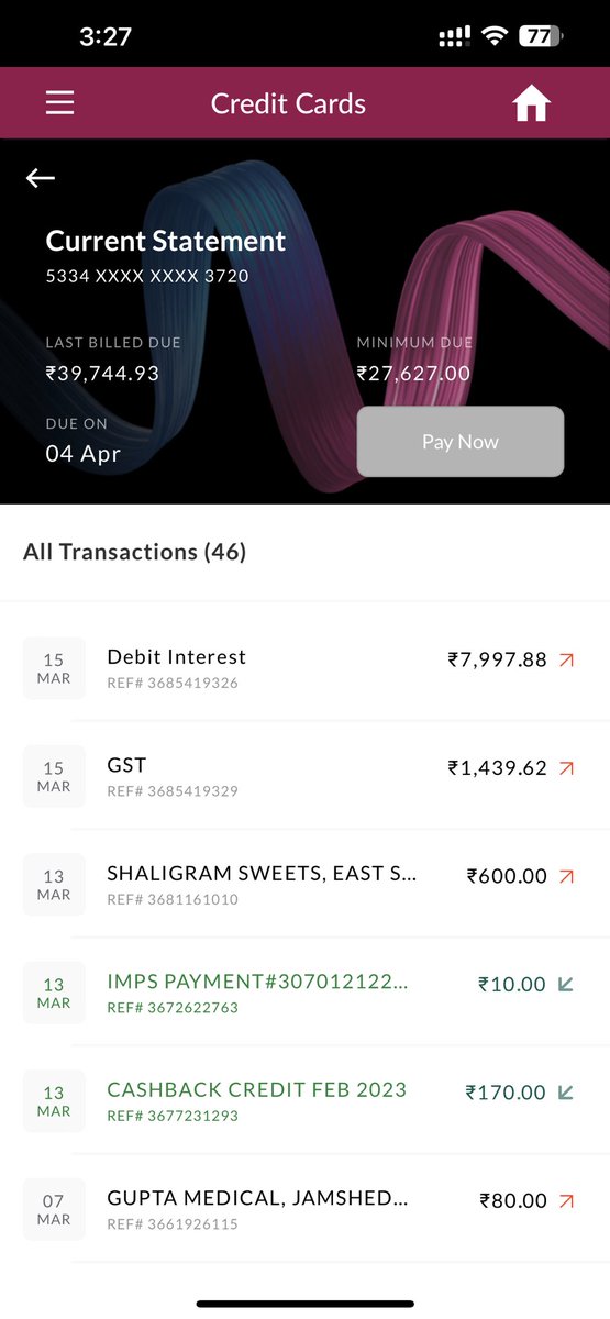 Using Axis Bank Flipkart Credit Card-Rs.9438 interest charged by axis bank for just Rs.900 due from the total billed amount just for 20 days. Is it reasonable.?This is how they <a href="/AxisBank/">Axis Bank</a> looting customers <a href="/AxisBankSupport/">Axis Bank Support</a> <a href="/Flipkart/">Flipkart</a> <a href="/flipkartsupport/">FlipkartSupport</a> .