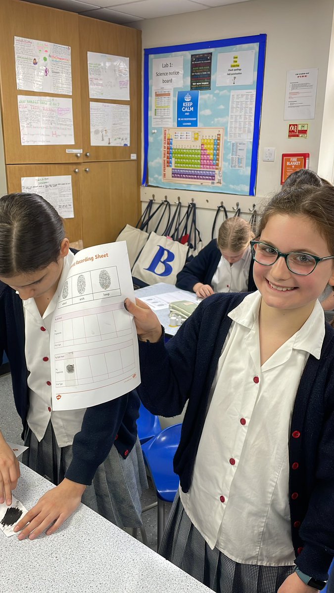 What can connect a suspect to the scene of a crime? Fingerprints! #BritishScienceWeek2023 #NWSbhClass6