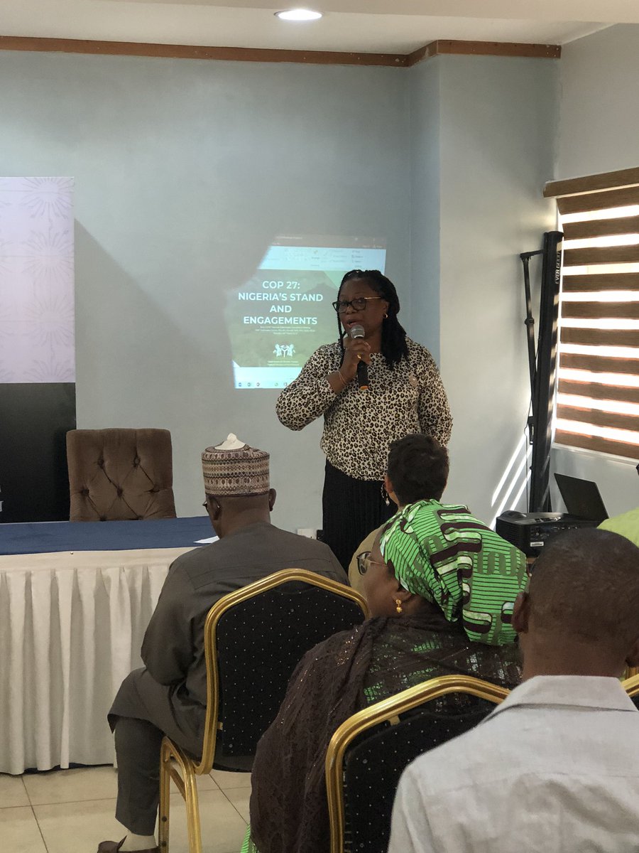 Happening Now: @FMEnvCCNG @FMEnvng  organizes #PostCOP27 with support from @FCDOGovUK Stakeholders were drawn from Federal #MDAs #PrivateSector #NGOs #YouthAdvocate #Partners. The Director @iniabiol