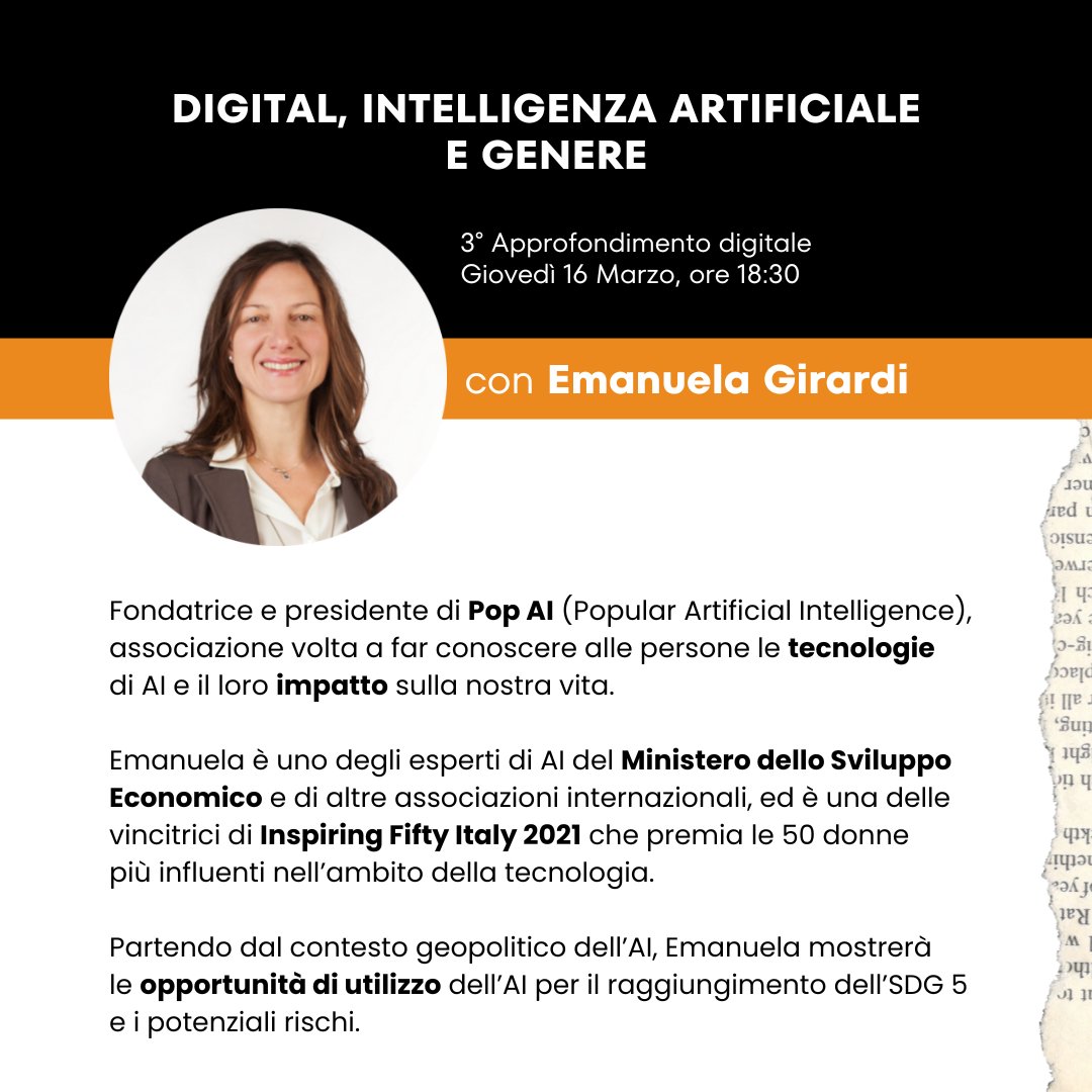 equALL_eu's tweet photo. Stasera @manu_gira , esperta di AI e socia fondatrice di EquALL, presenterà il contesto geopolitico dell’#IntelligenzaArtificiale per arrivare alla visione europea che promuove lo sviluppo e l’utilizzo di sistemi di #AI che siano affidabili e antropocentrici.
#testecalde https://t.co/VUi334akb8