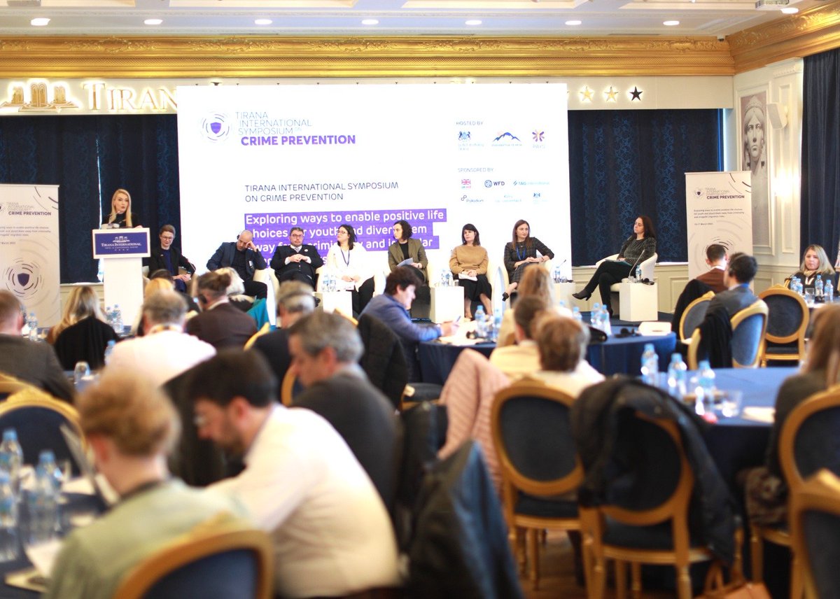 raysalbania's tweet photo. "It is of paramount importance that we as decision-makers make sure that young people are well-represented &amp; involved in decisions made about them". Words of Romina Kuko addressing the Tirana International Symposium on Crime Prevention #TISCP https://t.co/JQqU7rxgbY