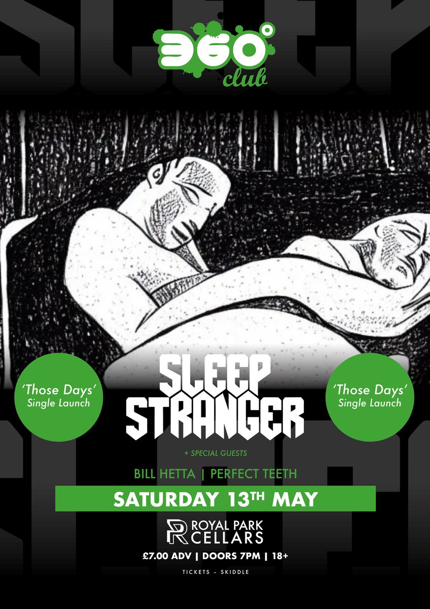 Thrilled to be playing alongside Sleep Stranger and Bill Hetta on May 13th.

Thanks to <a href="/360Clubleeds/">360 Club</a> for having us on, tickets available now via the link below!