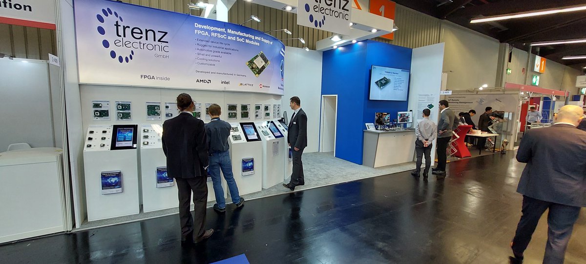 Day 3 <a href="/embedded_world/">embedded world</a> 
Last chance to meet us and see our new products.

For example: TE0950, TEI1000, TEL0004,...

And if you don't want to meet us, go online and look at them there. 😉

shop.trenz-electronic.de/en/Products/Tr…

#ew23 #versal #avant #stratix10