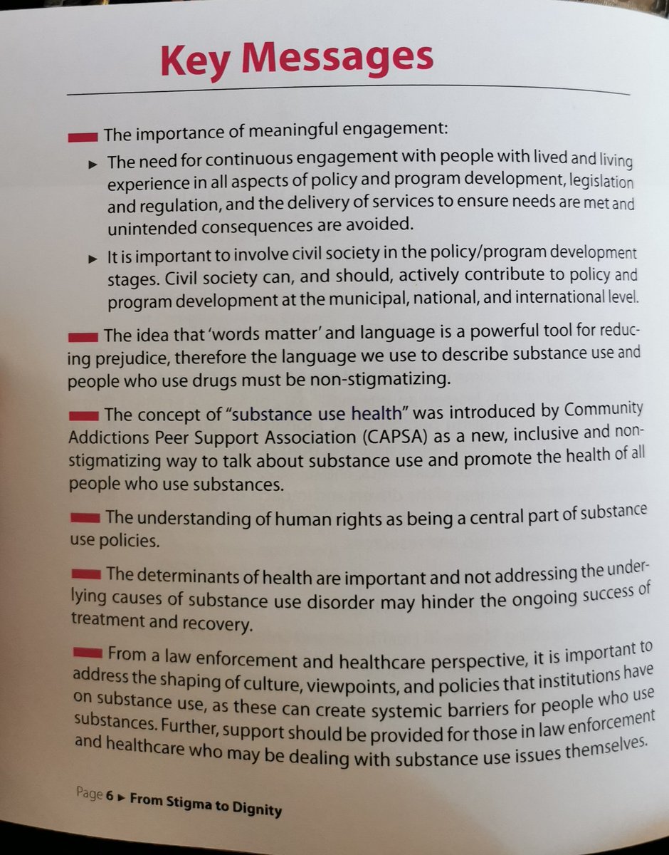 🧵From Stigma to Dignity:

° Words matter, and language is a powerful tool for reducing prejudice.

°The understanding of human rights as being a central part of substance use policies. 

#StigmaEndsWithUs #CND66

@GovCanHealth