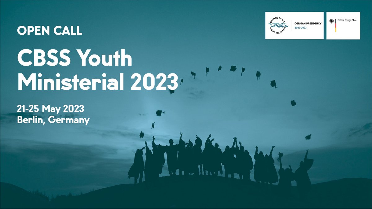 CBSSsecretariat's tweet image. Do you want to make your voice heard on safeguarding resilient societies through youth collaboration in the #BalticSeaRegion? Call for the #CBSSYouthMinisterial 2023 on 21-25 May in Berlin is now open to young people aged 16-29.📣 Apply now‼️
👉 ow.ly/IxIJ50NjPH5
#CBSSyouth