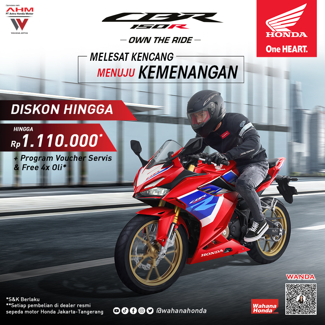 WahanaHonda's tweet photo. Kelakuan siapa nih yang kalo motoran pasti sampe berjam-jam... Niatnya bentaran eh jadi lama, gara-gara performa motor nya ajib banget kayak sih #HondaCBR150R satu ini. Ditambah desain bodi nya sporty banget bikin Brosis makin bangga saat riding!
#OwnTheRide #WahanaHonda https://t.co/v0PEaufa7g