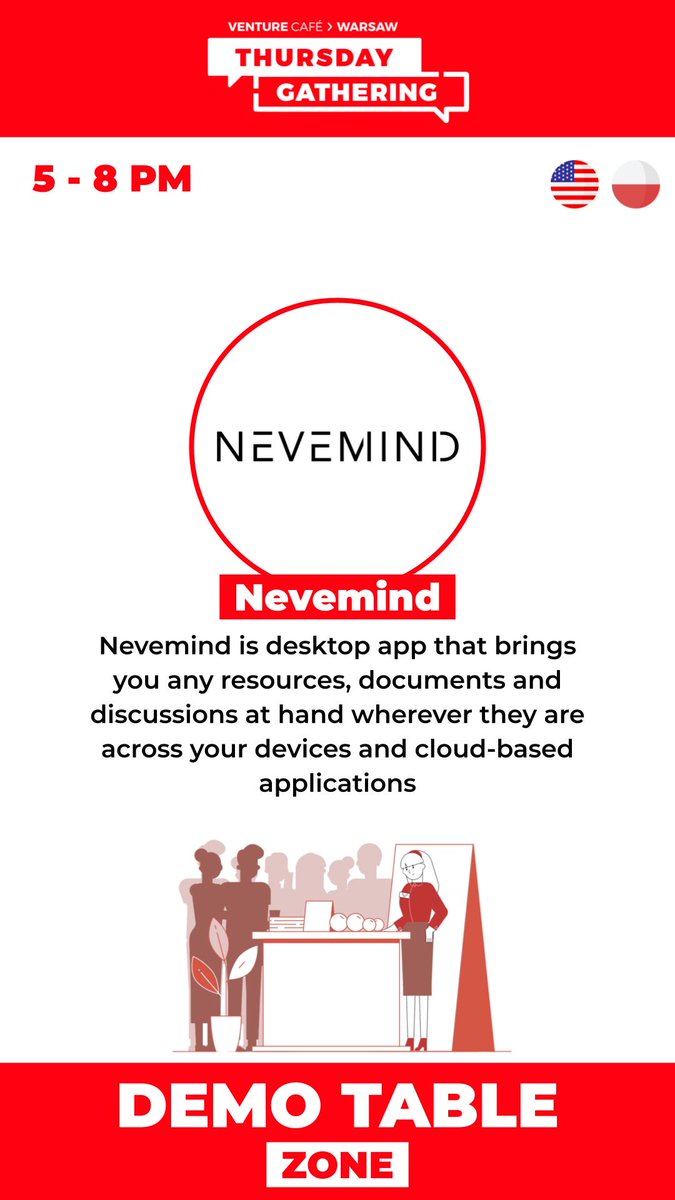 Today we are in sunny #Warsaw and showing a demo of NEVEMIND at the Thursday Gathering event 😎 💻

If you are around - come by and see what we are up to! 

The link is in the comment
#demo #startup