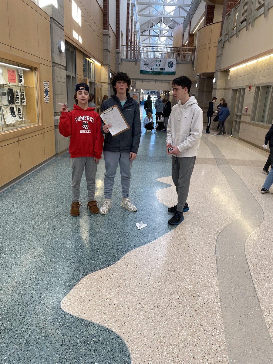 MrsCoyneAP's tweet image. “We are testing out our paper airplanes.” Dux Fly (paper airplanes) together! #peopleofdms @CoachHenry2 @Duxbury_MS