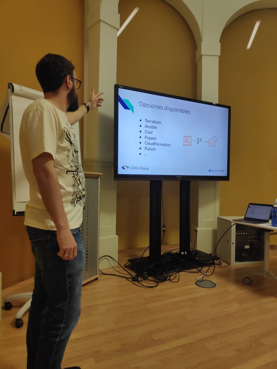 iortizdezarate's tweet photo. Ya están disponibles tanto la presentación como el repositorio de código de la charla de ayer en @GdgVitoria. Si estuviste y quieres echar un vistazo, o si no estuviste y quieres ‘cotillear’ por aquí te dejo el enlace:

🔗 https://t.co/KzrxcbryYv 

¡Larga vida al #IaC! https://t.co/YMvXecp9ym