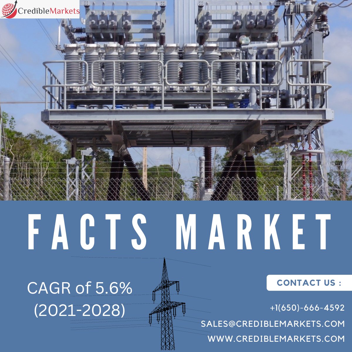 CredibleMarkets's tweet photo. Flexible Alternating Current Transmission Systems (FACTS) Market

The FACTS market was valued at USD 1.34 Bn in 2020 and is expected to grow at a compound annual growth rate CAGR of 5.6% from 2021 to 2028.

Request for a Sample Report@ https://t.co/ZqyI7kQMdk

@CredibleMarkets https://t.co/SP7lr3L2eo