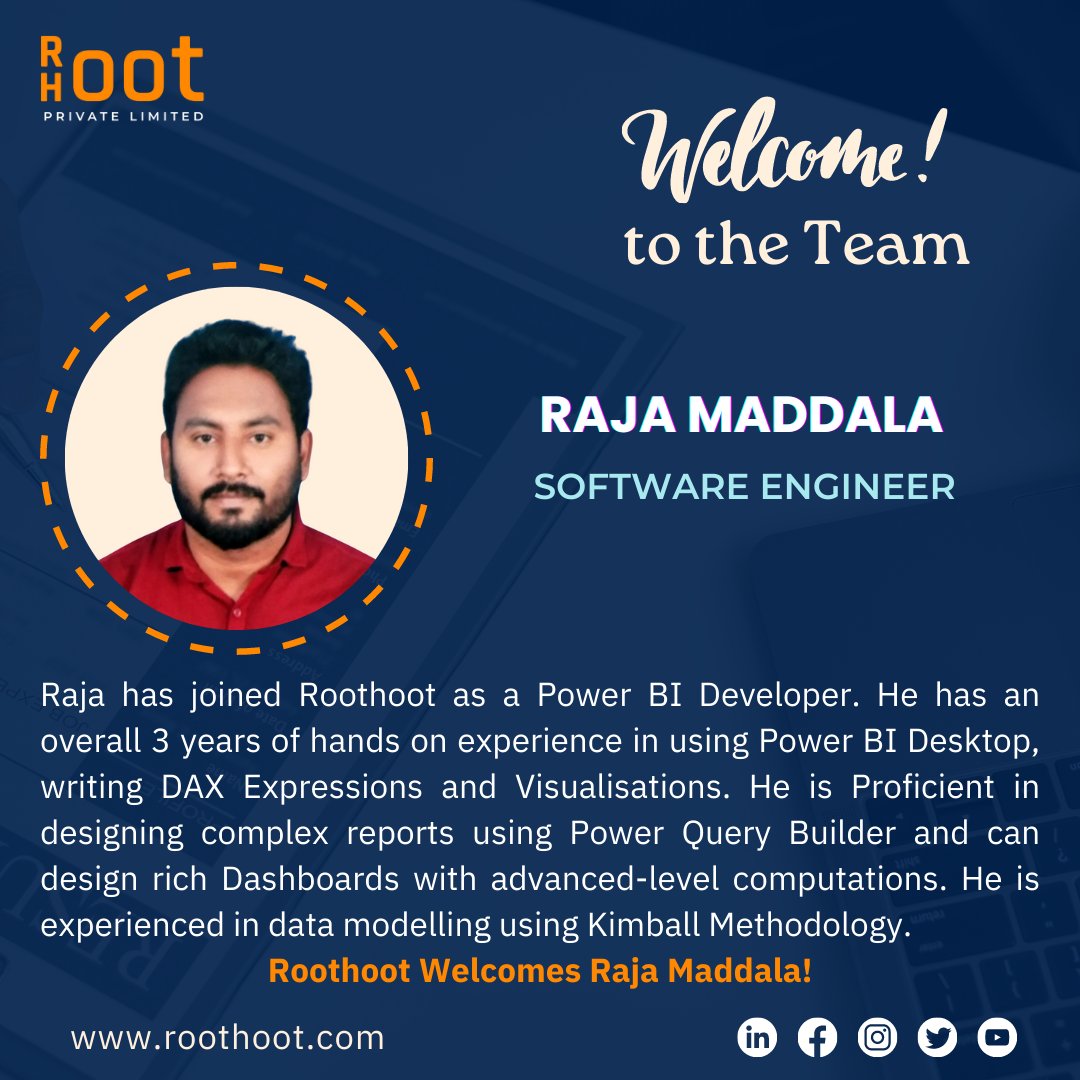 roothootco's tweet photo. Congratulations to Raja Maddala on joining #Roothoot as a Software Engineer!
#SoftwareEngineer #NewHire #Congratulations #WelcomeRoothoot #CareerOpportunities #Leadership #Team #Experience #Success https://t.co/VWlppiIXe9
