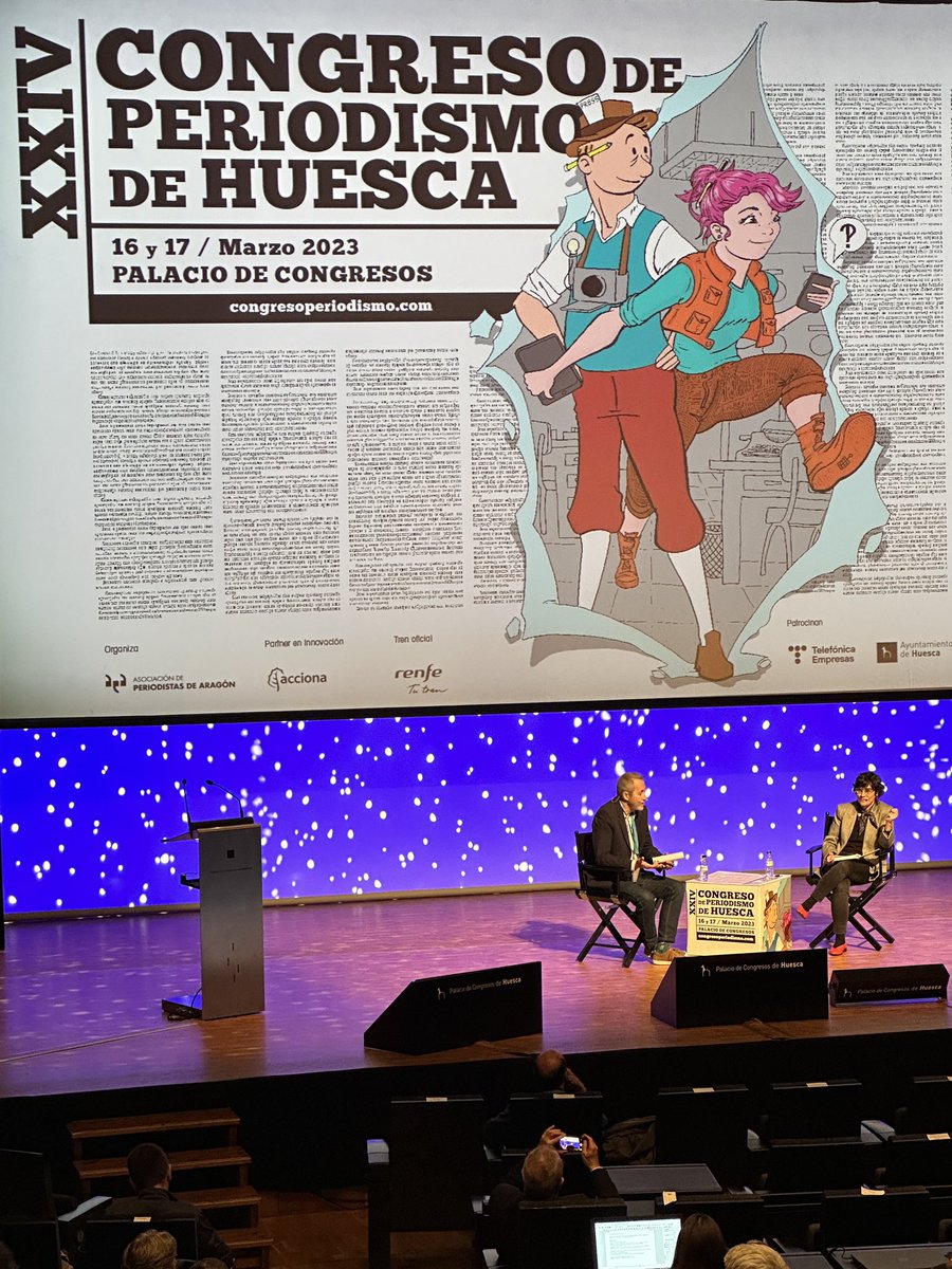 María Sánchez Díez (<a href="/mimapamundi/">María Sánchez Díez</a>), editora Senior de <a href="/nytimes/">The New York Times</a>, explica que una de las apuestas del nuevo director es generar formatos más cortos de las noticias para poder llegar a todas las nuevas audiencias que buscan esto. <a href="/congresodigital/">Congreso de Periodismo de Huesca</a>