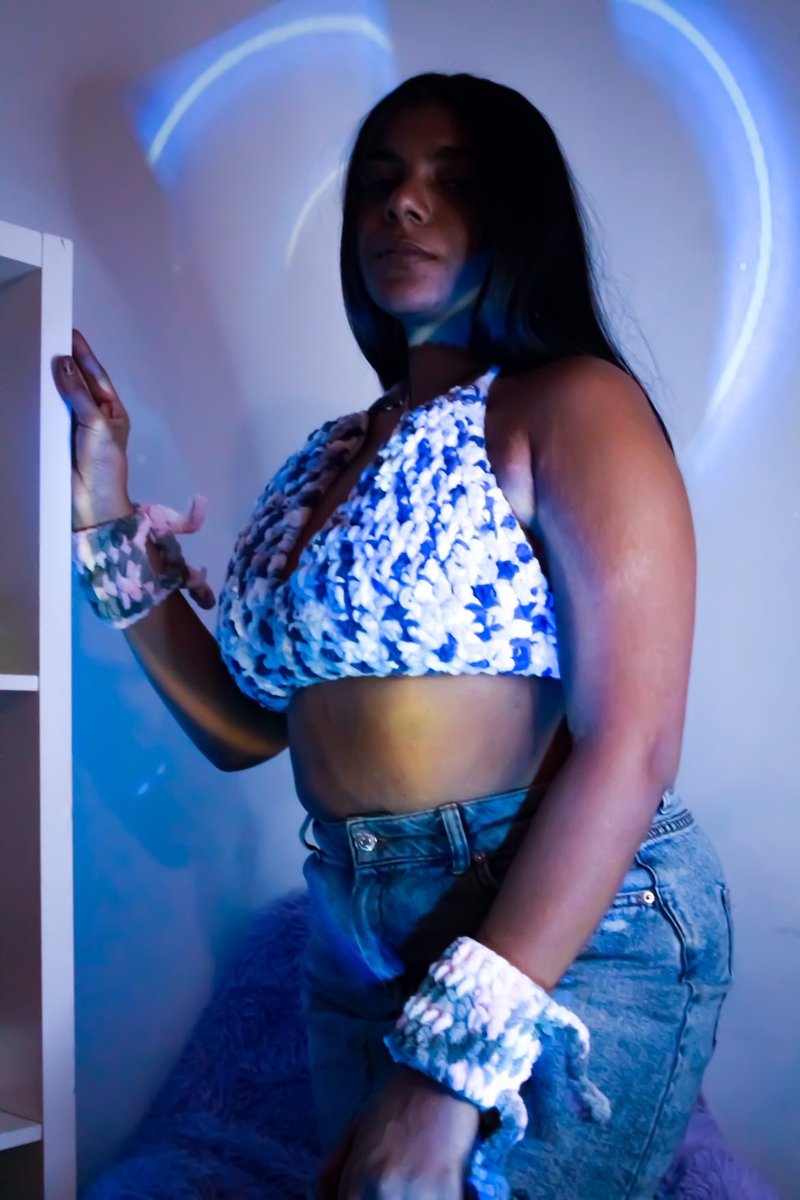 cinematicsolo's tweet photo. Crochet bra and bracelets no longer available for purchase #crochet #crochetartist #fashiondesigner #crochetbra #crochetbracelet https://t.co/3Zh5fVfHmZ