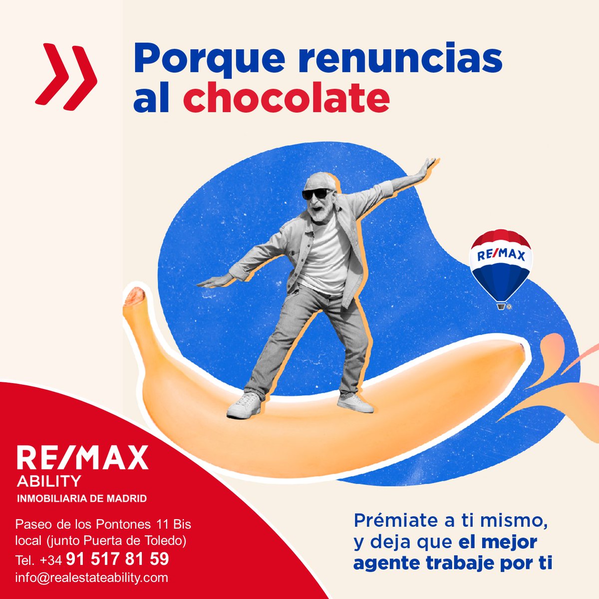 REMAXability's tweet photo. Porque renuncias al chocolate🍫
𝑷𝒓𝒆́𝒎𝒊𝒂𝒕𝒆 𝒂 𝒕𝒊 𝒎𝒊𝒔𝒎𝒐, ¡𝒚 𝒅𝒆𝒋𝒂 𝒒𝒖𝒆 𝒆𝒍 𝒎𝒆𝒋𝒐𝒓 𝒂𝒈𝒆𝒏𝒕𝒆 𝒕𝒓𝒂𝒃𝒂𝒋𝒆 𝒑𝒐𝒓 𝒕𝒊!
❗𝗩𝗘𝗡𝗗𝗘𝗠𝗢𝗦 𝗧𝗨 𝗖𝗔𝗦𝗔! RE/MAX Ability Inmobiliaria de Madrid. Llámanos 91 517 81 59 https://t.co/MjUHYd1XdE
#remaxability https://t.co/WcGbKtIoBH