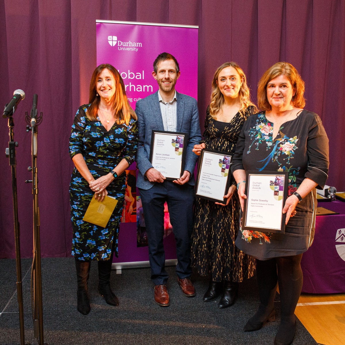 After #DUGlobalWeek we're thrilled that our Feisty 50 initiative emerged as a shortlisted nominee! 🥂

Katie Harland-Edminson, Director of Philanthropy & Operations accepted the nomination at Durham Global Awards (pictured third from left).

Read more 👉 fal.cn/3wCI0