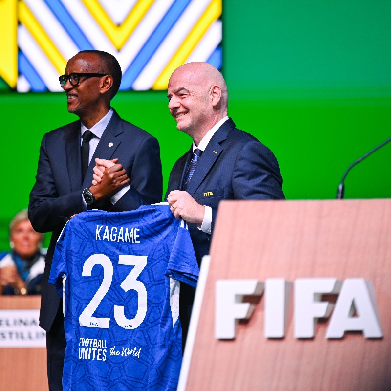 FIFAcom's tweet photo. His Excellency Paul Kagame, President of the Republic of Rwanda, addressed delegates at the 73rd #FIFACongress.

Thank you for hosting the world of football here in Kigali, @UrugwiroVillage.