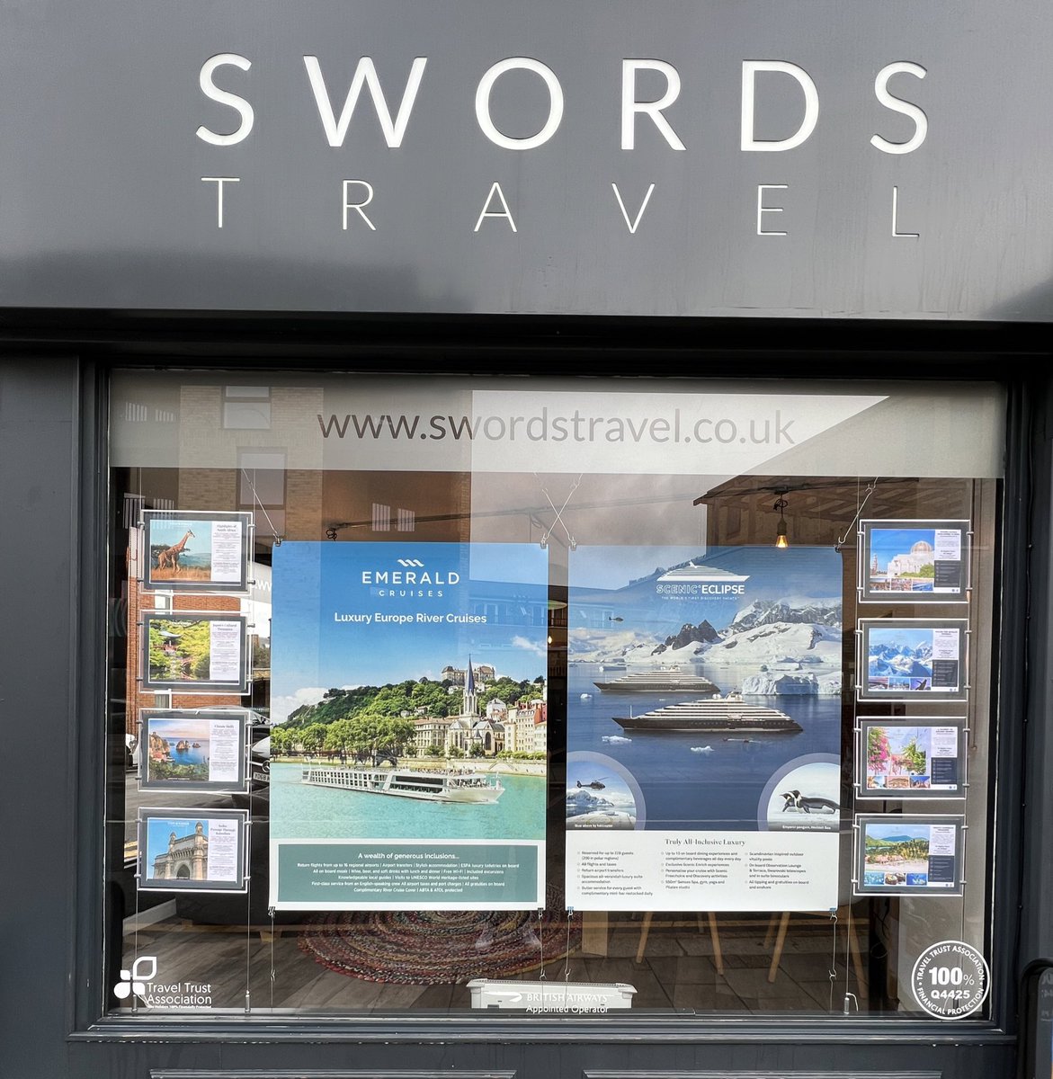 It’s great to be back home from @CLIAUK River View Conference to find new posters in our store window <a href="/ScenicEmerald/">Scenic & Emerald Cruises Totally Trade</a> #Scenic #Emerald #SwordsTravel #CruiseAgency #RiverCruise #Cruise
