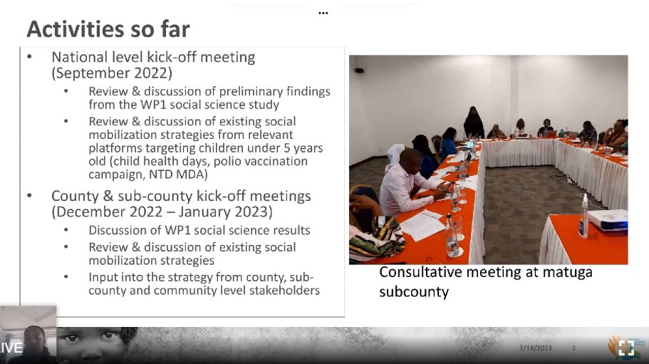 Next at #ISNTDFestival we hear from Florence Wakesho, STH & #Schisto Program Manager at @MOH_Kenya @NTDS_Kenya on the process of developing a socio-culturally appropriate social mobilisation, sensitisation & communications strategy. #BeatSchisto #BeatNTDs